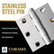 Embassy 3 x 3 Solid Brass Hinge, Polished Chrome Finish with Acorn Tips 3030US26AA-1 - alternate 5